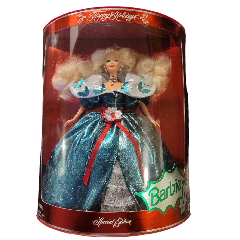 NIB! 1995 Happy Holidays Vintage Barbie Mattel 14123 100% Authentic Spec…